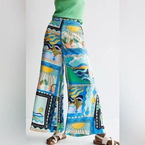 Anthropologie Maeve Sunshine Wide-Leg Pants
